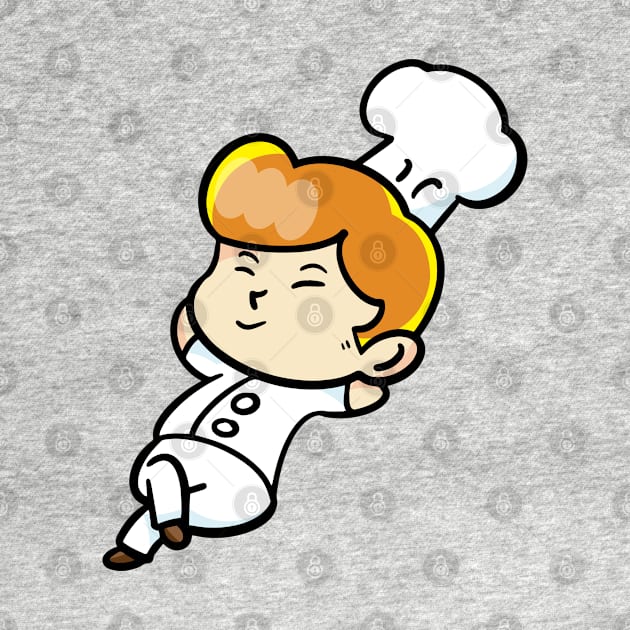 chef cartoon character  drawing design by Sabai Art